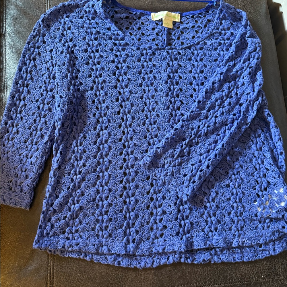 Staring at Stars // Purple Crochet Top (SM)